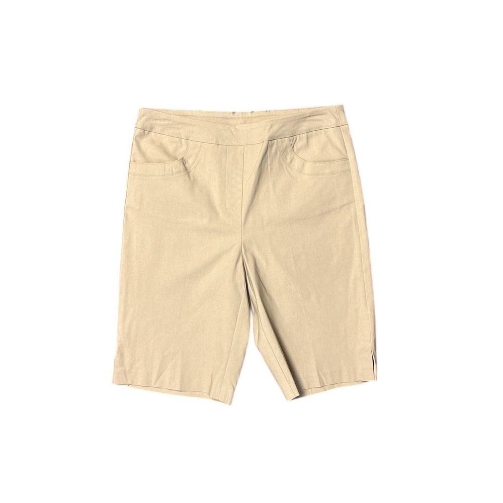 Tribal Flatten It Tummy Control Pull On Shorts Linen Stretch Women's 8‎ NWT